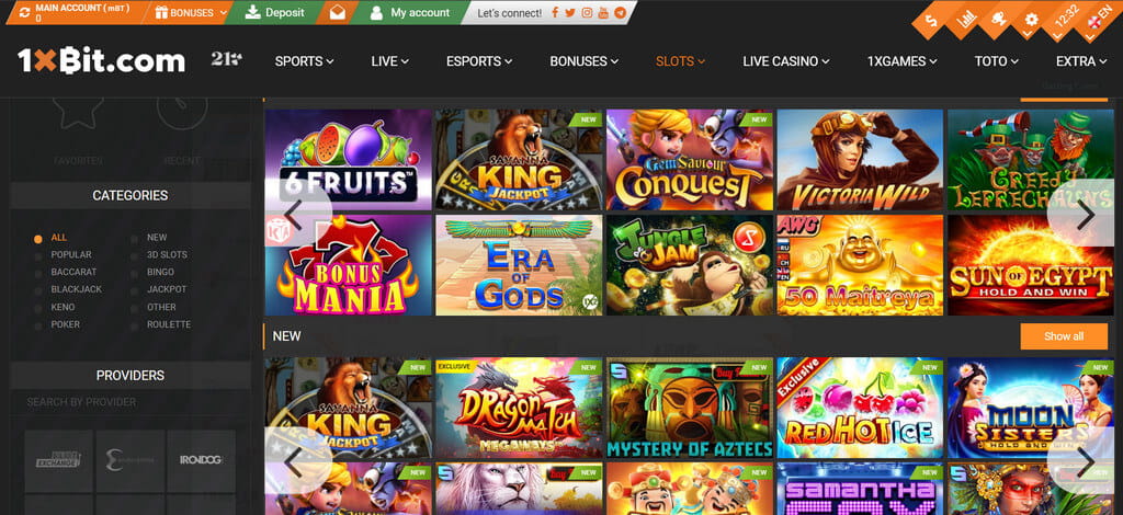 Casino Crypto 1xBit – Sans KYC, 40 cryptomonnaies et retraits illimités