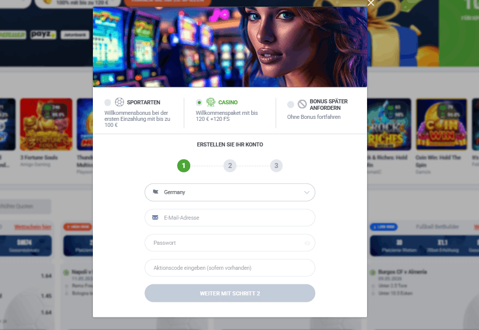 Registro en 20bet paso a paso