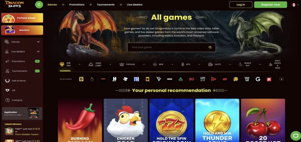 Casino Dragonslots – 10 000 jeux et Zeus vs Hades 250 disponible