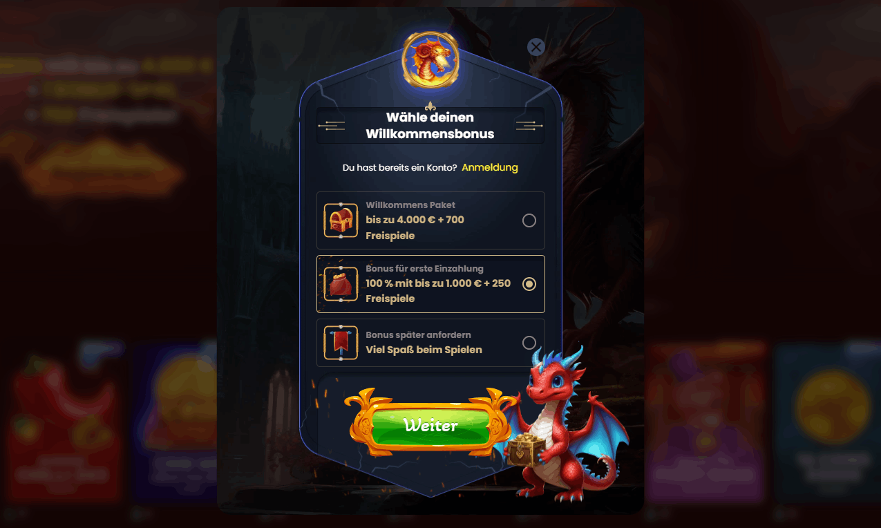 Inscription chez Dragonslots étape par étape