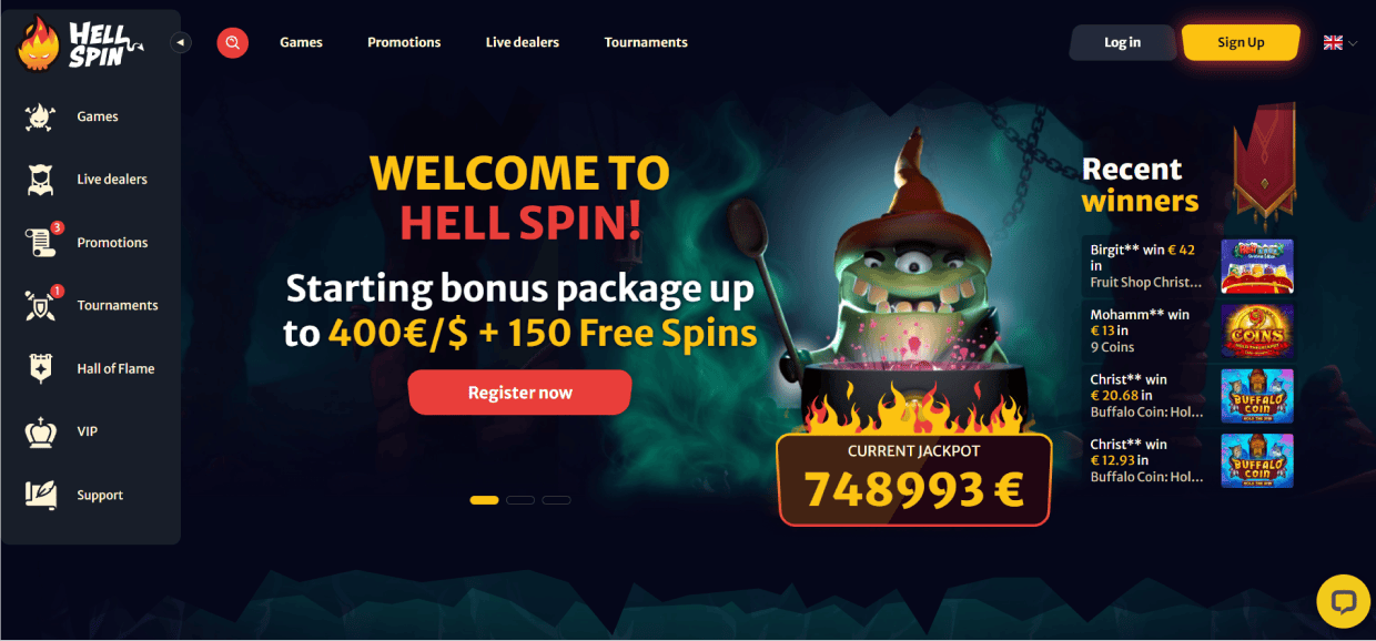 Casino Hellspin – Jouez à Zeus vs Hades avec 4 000 jeux et licence Curaçao