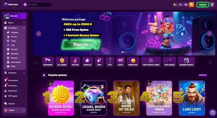 Casino Slotrave – Casino axé slots avec Zeus vs Hades