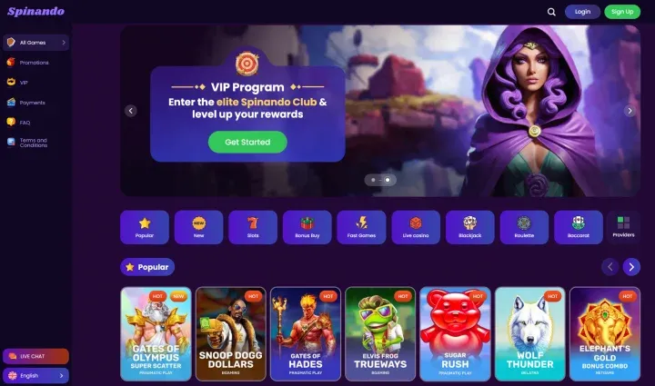 Casino Spinando – 12 400 jeux et tournois Pragmatic Play Drops and Wins