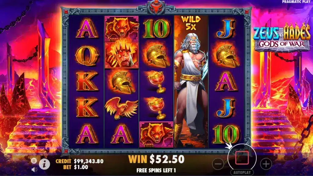 Zeus vs Hades – Gods of War características y símbolos del slot